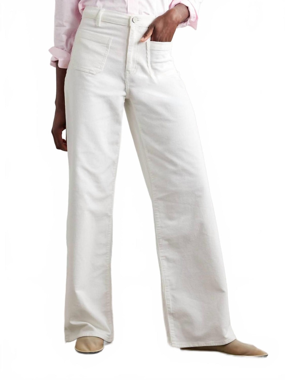 La Ligne The Isadora Cords Pant In White sz 7